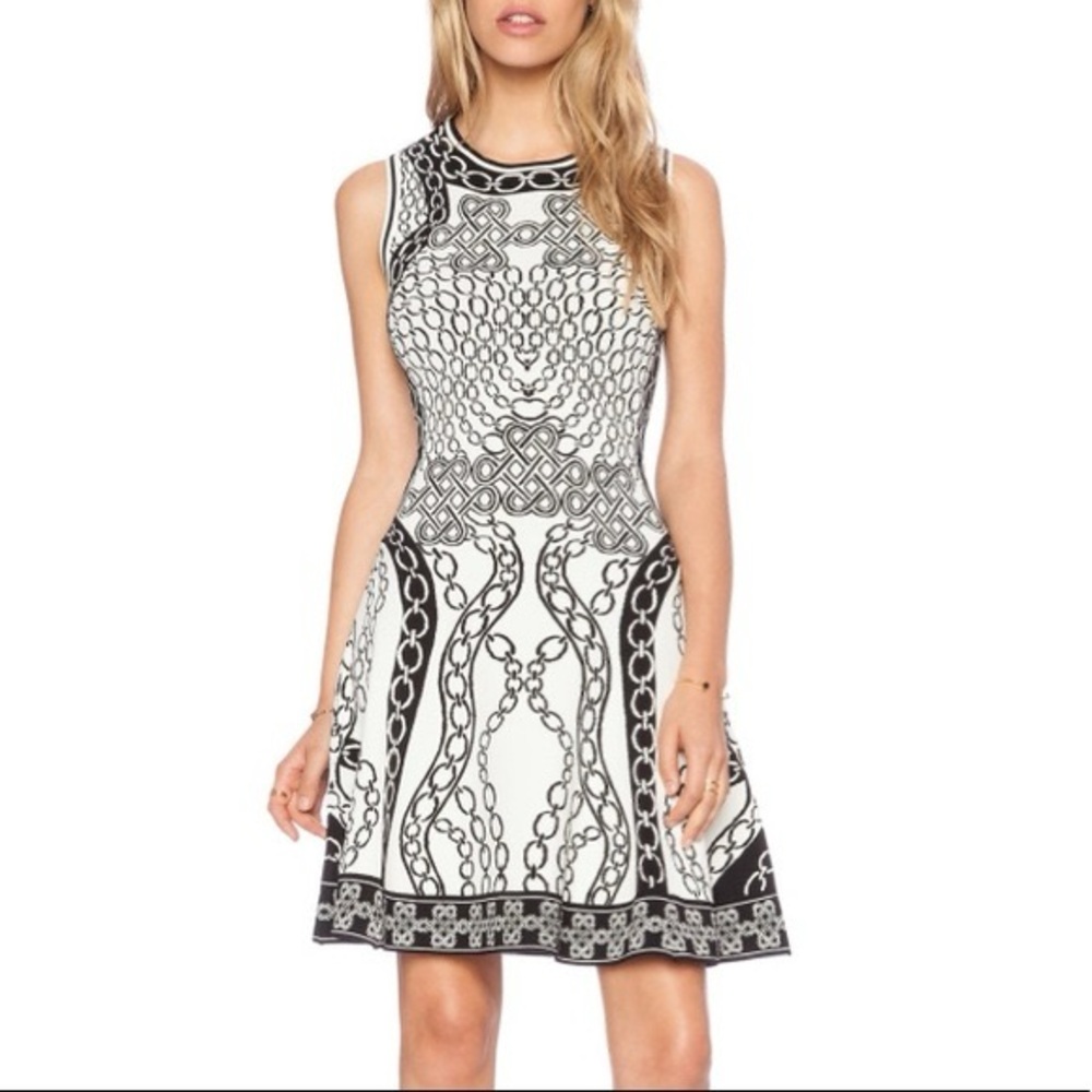 Diane Von Furstenberg Black and White Mini Dress